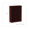 Alera 31.75 in. x 14 in. x 39.38 in. Valencia Series 3-Shelf Bookcase - Mahogany